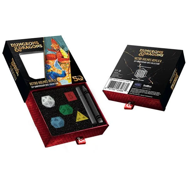D&D 50th Anniversary Retro Holmes Dice Set