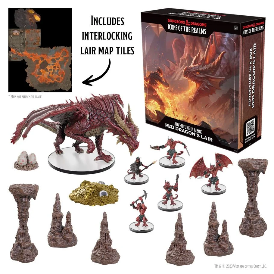 D&D Icons of the Realms Adventure in a Box Red Dragon's Lair