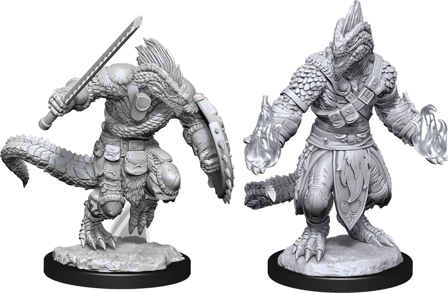 D&D Nolzur's Miniatures: Lizardfolk Barbarian & Lizardfolk Cleric
