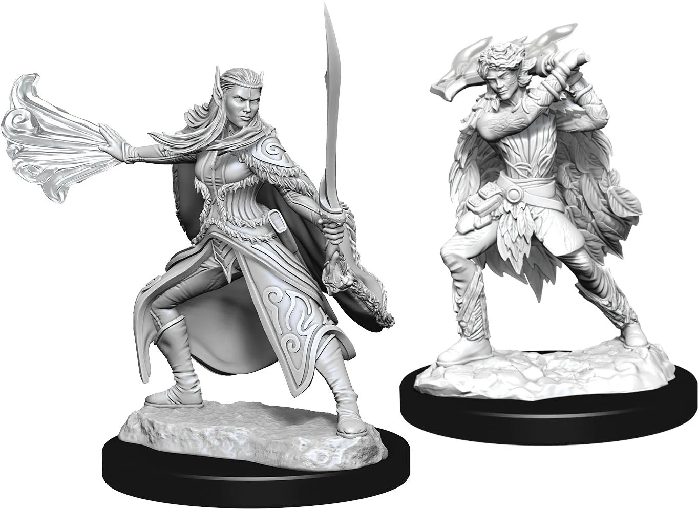 D&D Nolzur's Miniatures: Winter Eladrin & Spring Eladrin