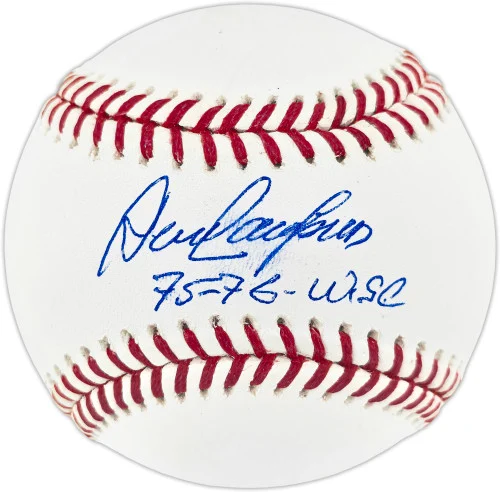 Dave Concepcion Autographed Official MLB Baseball Cincinnati Reds "75-76 WSC" (Smudged) Beckett BAS QR #BR50666