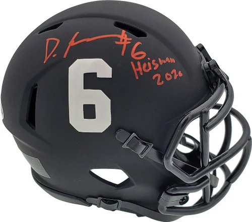 Devonta Smith Autographed Alabama Crimson Tide Eclipse Black Speed Mini Helmet "Heisman 2020" Beckett BAS Stock #191981