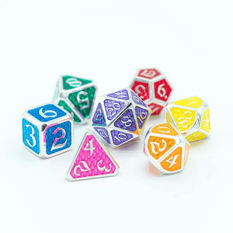 DHD 7 Piece RPG Set Celebrate Pride 2021 Drakona Rainbow