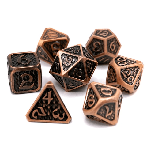 DHD 7 Piece RPG Set Drakona Eldric Cuprum
