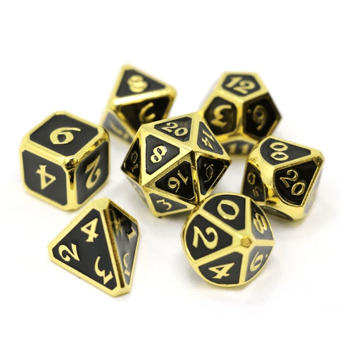 DHD 7 Piece RPG Set Mythica Gold Onyx