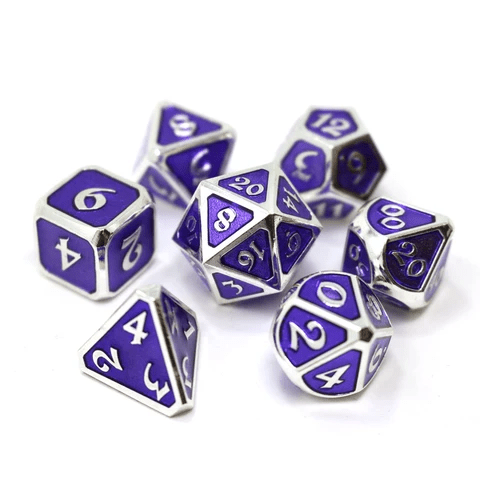 DHD 7 Piece RPG Set Mythica Platinum Amethyst