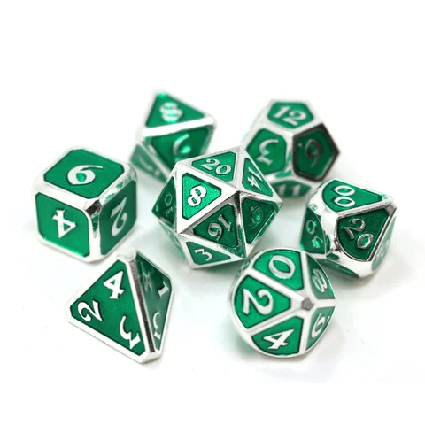 DHD 7 Piece RPG Set Mythica Platinum Emerald