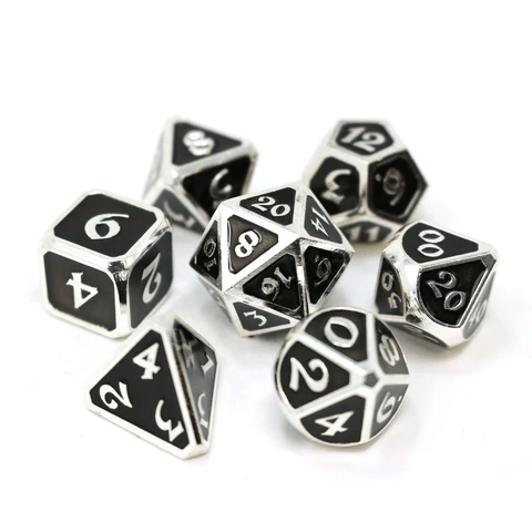 DHD 7 Piece RPG Set Mythica Platinum Onyx