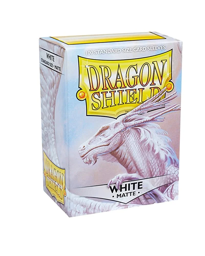 Dragon Shield Matte White 100 Protective Sleeves