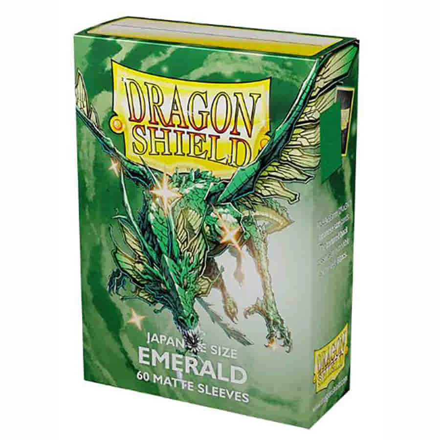 DRAGON SHIELD SLEEVES: JAPANESE MATTE EMERALD - DISPLAY OF 10 PACKS