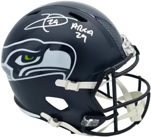 Earl Thomas III Autographed Seattle Seahawks Blue Full Size Replica Speed Helmet "Area 29" Beckett BAS Witness Stock #262446