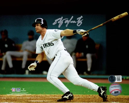Edgar Martinez Autographed 8x10 Photo Seattle Mariners (The Double) Beckett BAS Witness Stock #252463