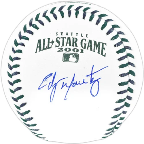 Edgar Martinez Autographed Official 2001 All Star Game Logo MLB Game Baseball Seattle Mariners Beckett BAS Witness Stock #252404
