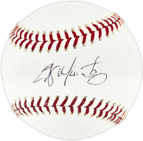 Edgar Martinez Autographed Official 2019 Hall of Fame Logo MLB Baseball Seattle Mariners MCS Holo #64032