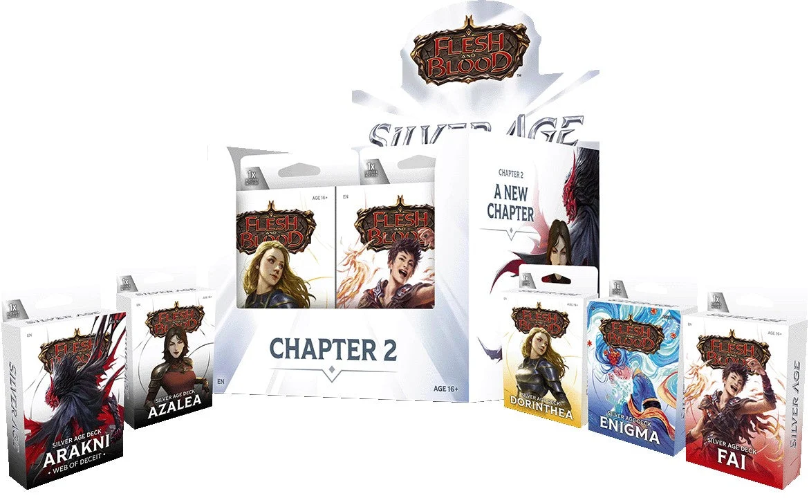 Flesh & Blood TCG Silver Age Deck Display - Chapter 2 (10 Decks)