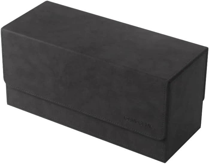 Gamegenic The Academic 133+ XL Premium Deck Box | Double-Sleeved Card Storage | Card Game Protector | Holds Up to 122 Cards Plus Game Accessories | Black/Black Color