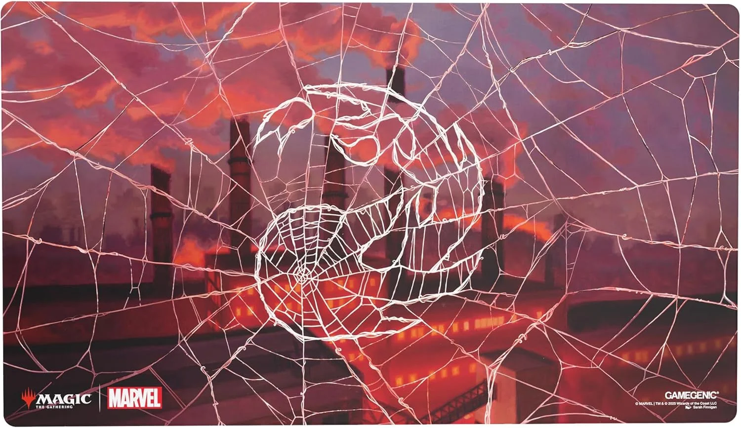 Gamegenic Magic: The Gathering Marvel's Spider-Man Mountain Shiny PLAYMAT - Premium 61x35cm Game Mat with Shiny Surface, Cushioning, Anti-Slip Back & Flat Stitching, Official MTG Accessory