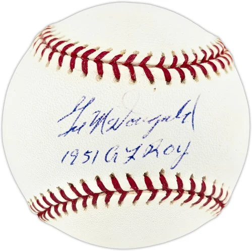 Gil McDougald Autographed Official MLB Baseball New York Yankees "1951 AL ROY" TriStar Holo #6097636