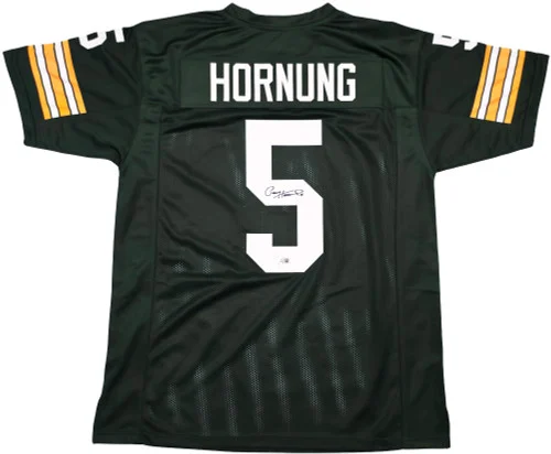 Green Bay Packers Paul Hornung Autographed Green Jersey Beckett BAS QR Stock #253320