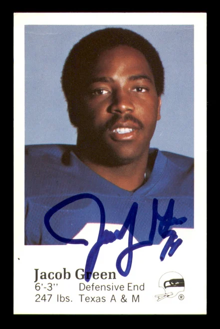 Jacob Green Autographed 1982 Seahawks Police Card #13 Seattle Seahawks SKU #241983