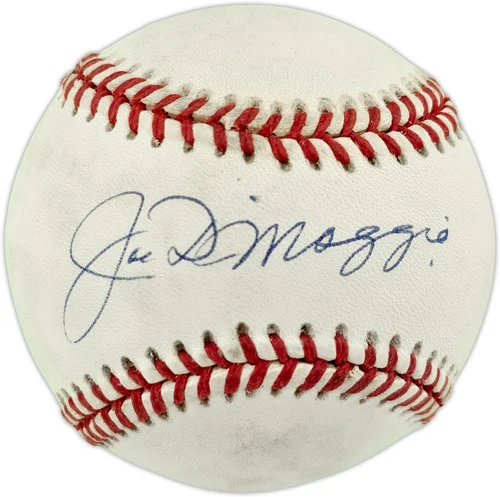 Joe DiMaggio Autographed Official AL Baseball New York Yankees Beckett BAS #AE85110