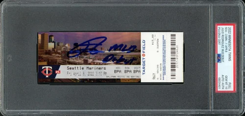 Julio Rodriguez Autographed 2022 MLB Debut Ticket Seattle Mariners PSA 10 "2022 MLB Debut" PSA/DNA #68034401