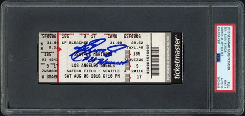 Ken Griffey Jr. Autographed 8/6/2016 #24 Retirement Jersey Ticket Seattle Mariners PSA 9 Auto Grade Gem Mint 10 "#24 Retirement" PSA/DNA #68034446