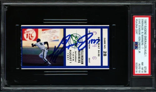 Ken Griffey Jr. Autographed Ticket Stub Bellingham Mariners PSA 8 Auto Grade Gem Mint 10 PSA/DNA #92381116