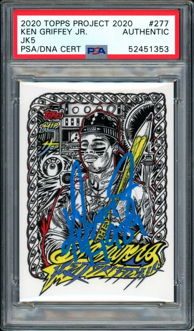 Ken Griffey Jr. Autographed Topps Project 2020 JK5 Card #277 Seattle Mariners "1989" #1/1 PSA/DNA #52451353