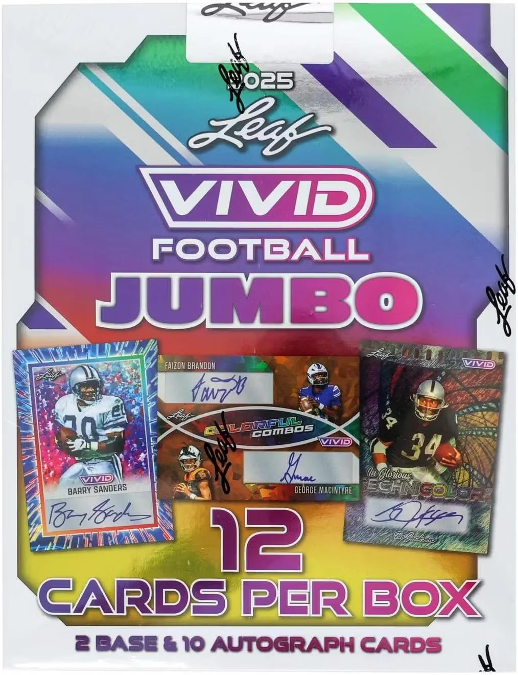 Leaf 2025 Vivid Football Jumbo Hobby Box