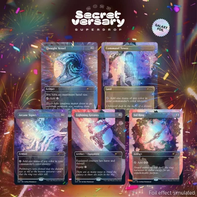 Magic the Gathering Secret Lair Through the Wormhole Galaxy Foil Edition (5 Cards)
