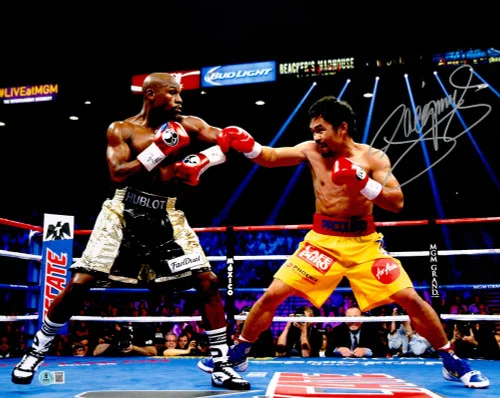 Manny Pacquiao Autographed 16x20 Photo Beckett BAS Witness Stock #262350