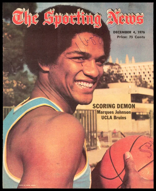 Marques Johnson Autographed Sporting News Cover UCLA SKU #236334