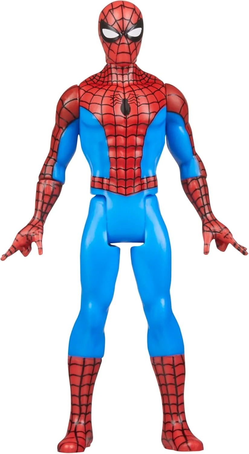 Marvel Legends Series Retro 375 Collection Spider-Man 3.75-Inch Collectible Action Figures,Toys for Ages 4 and Up