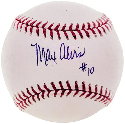Max Alvis Autographed Official MLB Baseball Cleveland Indians "#10" Beckett BAS #BF24956