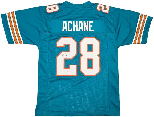 Miami Dolphins De'Von Achane Autographed Teal Jersey Beckett BAS Witness Stock #261450