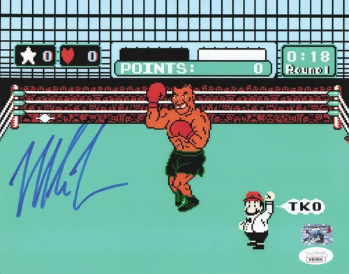 Mike Tyson Autographed 8x10 Photo Punch-Out!! JSA #WB638096