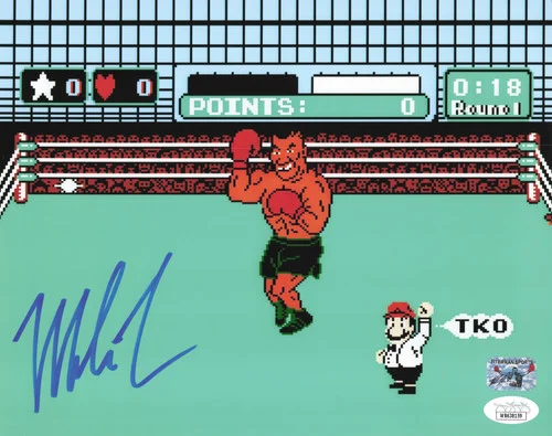 Mike Tyson Autographed 8x10 Photo Punch-Out!! JSA #WB638159