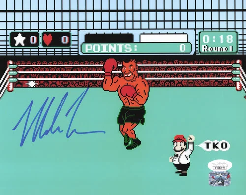 Mike Tyson Autographed 8x10 Photo Punch-Out!! JSA #WB657950