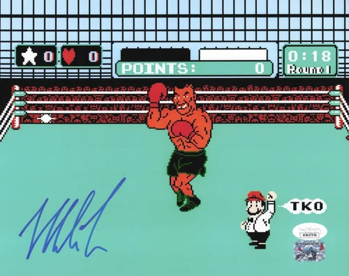 Mike Tyson Autographed 8x10 Photo Punch-Out!! JSA #WB657956
