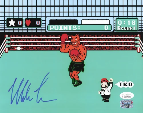 Mike Tyson Autographed 8x10 Photo Punch-Out!! JSA #WB657963