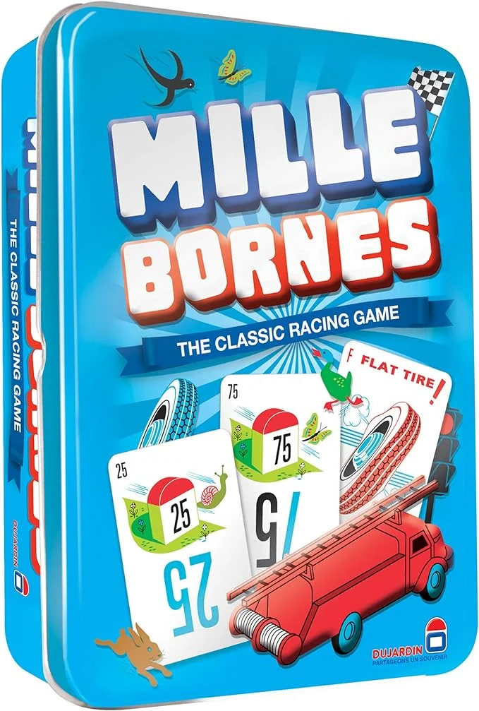 Mille Bornes Classic Racing Game, 2-6 Players, Ages 7 and Up, 20 Minute Playtime
