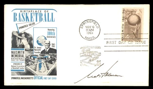 Nat Holman Autographed 1961 First Day Cover Boston Celtics SKU #234878