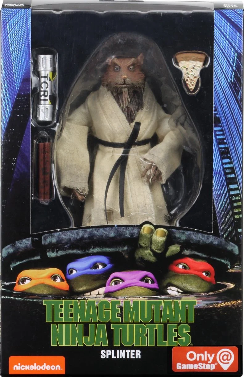 NECA 90s Teenage Mutant Ninja Turtles Splinter Action Figure - 7''