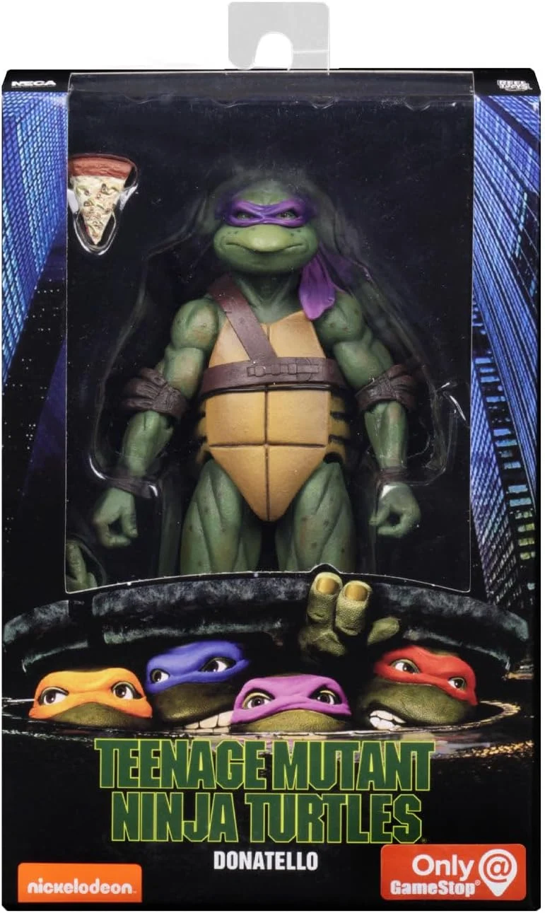 NECA TMNT Donatello Collectible Action Figure - Acrylic Ninja Movie Theme Toy