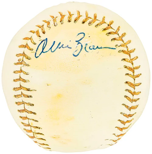Ollie Brown Autographed Official Spalding Official Baseball San Francisco Giants, Philadelphia Phillies Vintage Signature Beckett BAS QR #BH040980