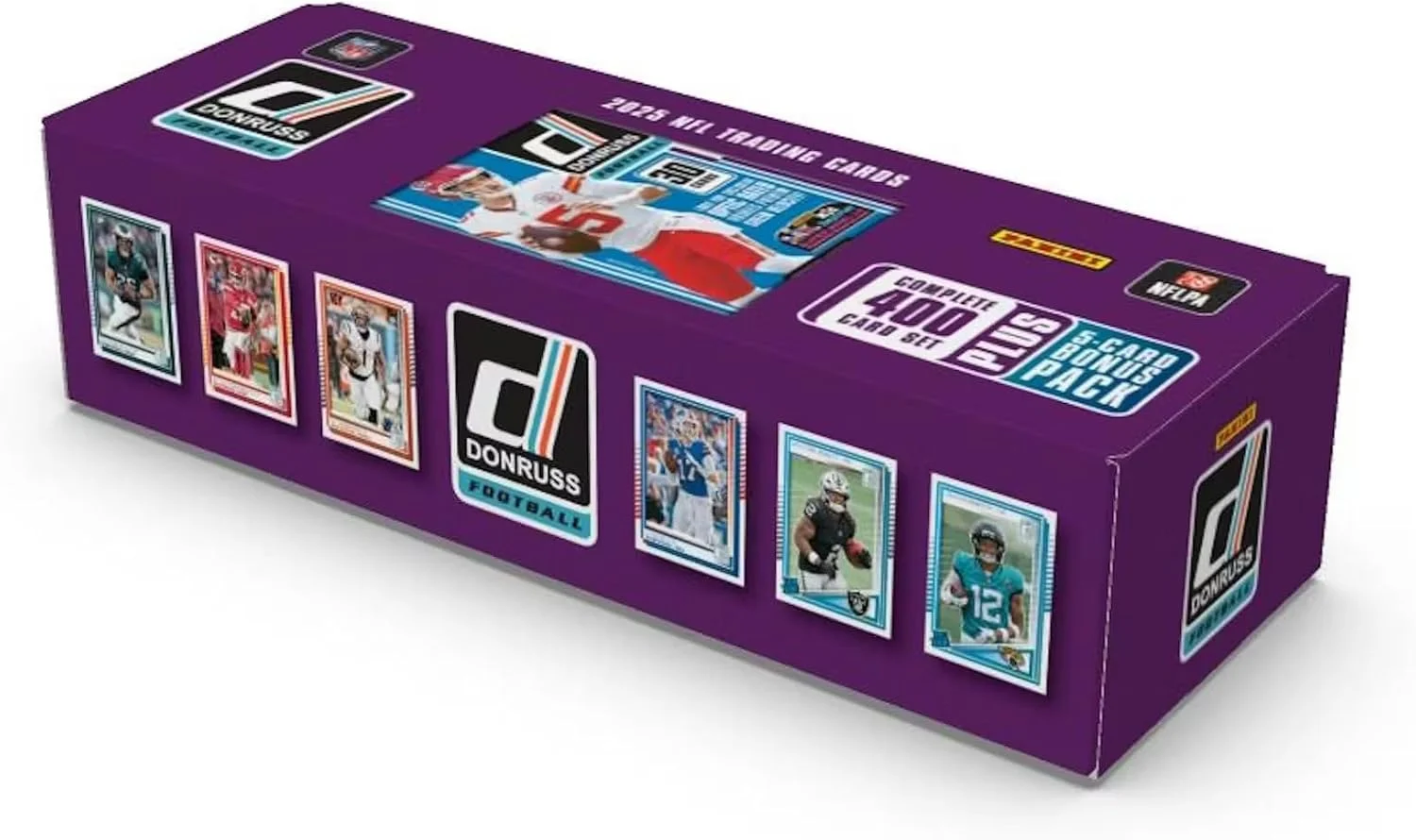 Panini 2025 Donruss Football Hobby Factory Trading Card Set (400 Complete Card Set + 5 Donruss Optic Rated Rookie Preview Holos Pack)