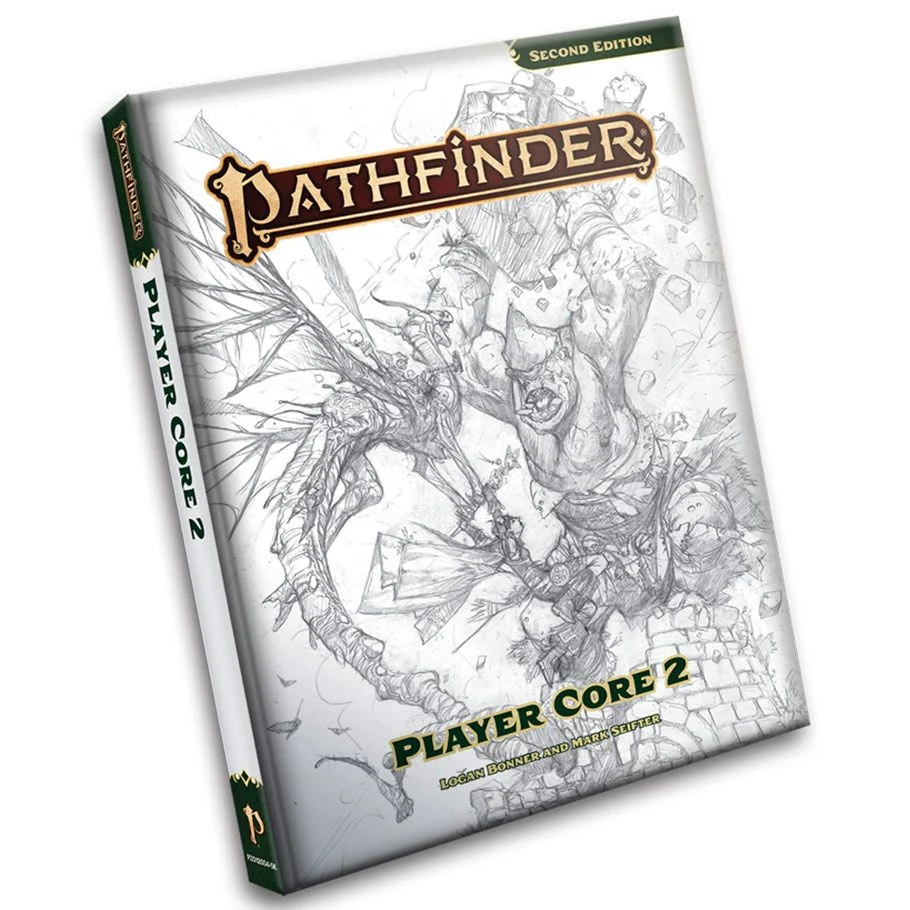Pathfinder 2nd Ed Player Core 2 Sketch Cover