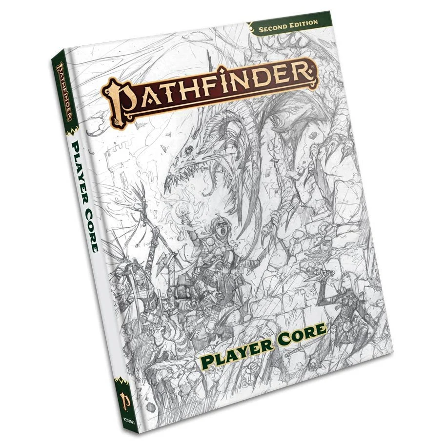 Pathfinder 2nd Ed Player Core Sketch Cover