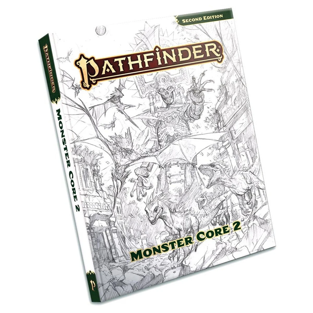 Pathfinder RPG 2nd Ed Monster Core 2 Sketch Cover